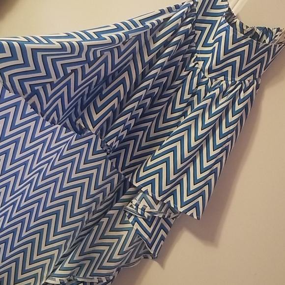 (🏷2/30) Hi Lo Asymmetrical Salsa Skirt Blue - Picture 1 of 5